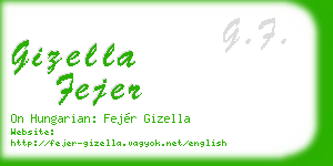 gizella fejer business card