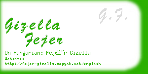 gizella fejer business card